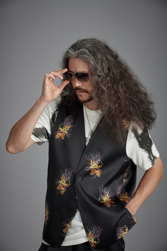 <span>Relax Line </span><br>tex No. 77600/ K /ロングベスト・バルーンパンツ